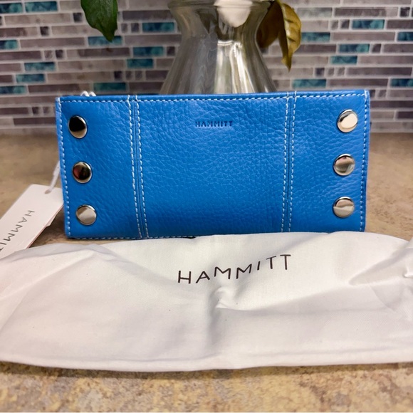 NWT Hammitt 110 North Hydrangea blue wallet - Picture 1 of 4